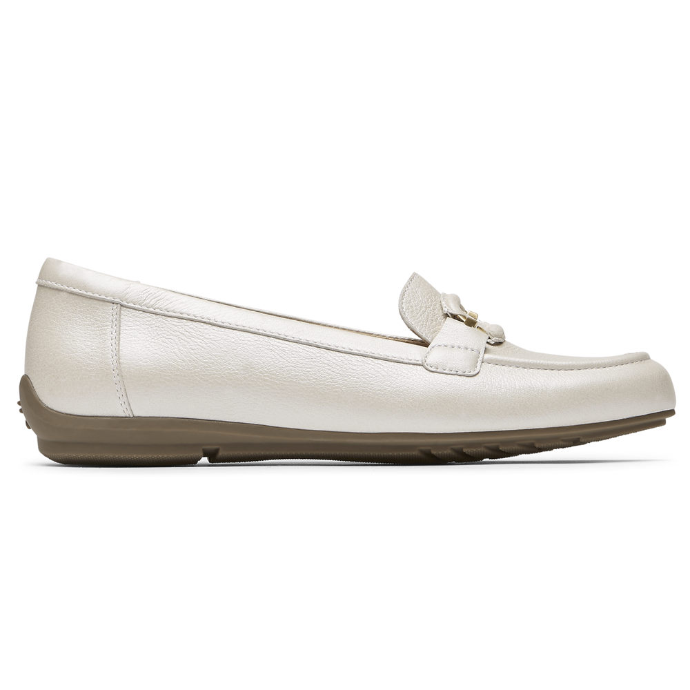 Rockport Loafers For Womens White - Total Motion Circle Driver - LJ5791428